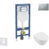 Geberit Duofix - Set predstenovej inštalácie, klozetu a dosky Villeroy Boch, tlačidla Sigma01, DirectFlush, SoftClose, CeramicPlus, matný chróm SANI11CK2109