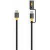 Dátový kábel Tactical Stinger USB-C–USB-C 1,5 m čierny