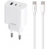 Maxlife MXTC-06-30AC PD QC nabíjačka USB-C a USB s káblom UBS-C - Ligntning 30W (OEM0101315)