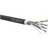 Inštalačný kábel Solarix outdoor FTP, Cat5E, drôt, PVC+PE, dvojitý plášť, cievka 305 m SXKD-5E-FTP-PVC+PE