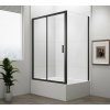 Polysan DEEP BLACK obdĺžniková sprchová zástena 1200x750mm L/P varianta,číre sklo MD1216B-01