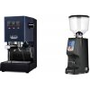 Gaggia New Classic E24, blue + Eureka Atom Specialty 65, black