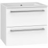 EBS Pure Skrinka s keramickým umývadlom slim 61 cm, biela 1 set