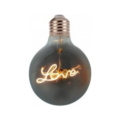 V-TAC LED žiarovka E27 G125 5W teplá biela filament "LOVE"