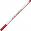 STABILO Pen 68 brush - prémiová fixka s variabilným hrotom - samostatná fixka - tmavočervená