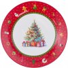 Zázračné Vianoce Vianočný dezertný tanier - Červený, NOVINKA