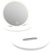 KIELLE Idolio kozmetické cestovné zrkadlo s LED osvetlením (2,5-násobné zväčšenie), priemer 155 mm, biela, 50324030