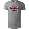 Britská vlajka stará - Tričko z organickej bavlny - 3XL ( Starostrieborná )