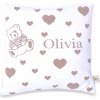 Detská obliečka na vankúš s menom a srdiečkami, Farba Béžová, Motív Srdiečka, Výplň vankúša Nie