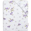 Baby Nellys bavlna prestieradlo Levanduľa biela/fialová 70x140