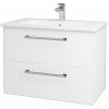 Dreja Umývadlová skrinka GIO SZZ2 80 - N01 Biela lesk / Úchytka T03 / L01 Biela vysoký lesk