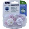 Chicco Physio Comfort silikon dievča mačka/bodky 2 ks V000904