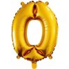 JUNIOR narodeninový balón, 32in/81cm, zlatý, číslo 0