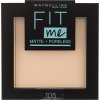 Maybelline Zmatňujúci púder Fit Me Matte and Poreless Powder 105 Natural Ivory 9 g