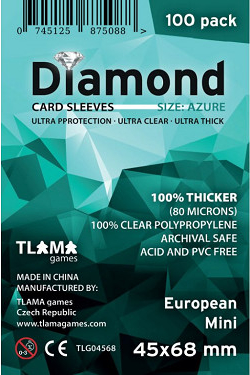 Tlama games Obaly na karty Diamond Azure European Mini