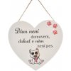 Drevené srdce s nápisom DOG HOME O0523