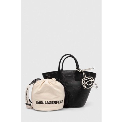 Karl Lagerfeld kožená kabelka čierna 241W3001