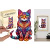 Drevené puzzle mačka - 130 dielikov - 38 x 24 cm