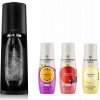 SodaStream Sada saturátor Terra ČIERNA + 3x Koncentrát na vodu 400 ml
