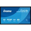 iiyama ProLite T4329AS-B1AG - 43 Trída úhloprícky (42.5 zobrazitelný) displej LCD s LED podsvícením - digital signage - s dotyková obrazovka (multi touch) - 4K UHD (2160p) 3840 x 2160 - Direct LED -