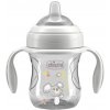 Chicco Transition Cup tréningový hrnček s držadlami Grey 200 ml