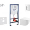 Grohe Rapid SL - Set predstenovej inštalácie, kompaktného klozetu Gaia a dosky softclose, tlačidlo Skate Cosmopolitan, alpská biela SANI11BA3103