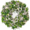 Prírodný sušený veniec 35cm - zeleno biely