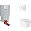 Grohe Uniset - Set predstenovej inštalácie, klozetu, dosky SoftClose a tlačidla Arena Cosmopolitan, alpská biela SANI15BB3116