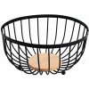 Kovový košík na ovocie 25cm čierny