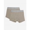 Detské chlapčenské boxerky z bambusu 2 ks v balení Minymo - jednoducho sivo-hnedá Veľkosť: 128