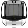 Trampolína Aga 305 cm Čierna + ochranná sieť + schodíky