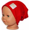 Detská funkčná čiapka s dvojitým lemom - červená, vel. 110 Baby Nellys