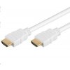 Vysokorýchlostný kábel HDMI + Ethernet PremiumCord, biely, pozlátené konektory, 2 m kphdme2w