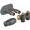 HOPA - THERMCOMB-SET, stredový ventil (Z4K) s pripojením pre elektrickú tyč - Farba - Anthracite, Variant - Ľavá RDTHERMCOMSETLA