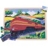 Bigjigs Toys Dřevěné puzzle historický vlak Vévodkyně z Hamiltonu 35 dílků