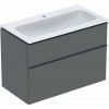 Geberit iCon - Skrinka s umývadlom, 90x48x63 mm, 2 zásuvky, lávová 502.337.JK.1