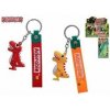 Prívesok na kľúče Dinoworld dinosaurus mix farieb červená, zelená, žltá