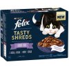 Felix Tasty Shreds Lahodný výber v šťave, hovädzie, kura, losos a tuniak 12 x 80 g
