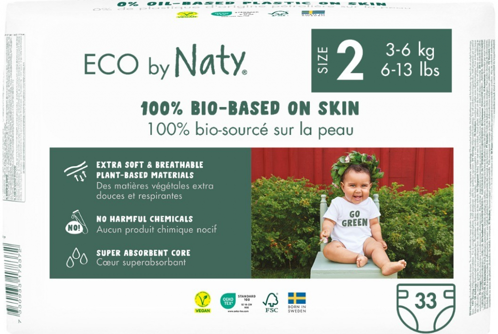 Naty Nature Babycare 2 MINI 3-6 kg 33 ks