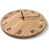 Drevené nástenné hodiny dub, Kruhové prevedenie, 40 cm Natural