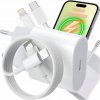 Nabíjačka Asato Apple Lightning, USB typ C pre Apple 20 mA 20 V biela