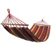 Houpací síť s výztuhou PolyCotton, červená, 200x90cm, 120kg