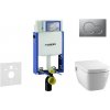 Geberit Kombifix - Modul na závesné WC s tlačidlom Sigma01, matný chróm + Tece One - sprchovacia toaleta a doska, Rimless, SoftClose 110.302.00.5 NT3