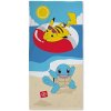 Halantex · Plážová osuška Pokémoni - motív Pikachu a Squirtle - licencia Nintendo - 100% bavlna, froté - 70 x 140 cm