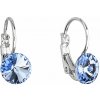 Náušnice bižutérie so Swarovski kryštálmi modré okrúhle 51031.3 sapphire