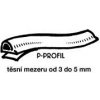 ELLEN těsnicí profil samolepicí typ P hnědý plast 1ks = 7,5m