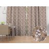 Biante Dekoračný záves PML-036 Popínavé kvety na hnedom 145x220 cm
