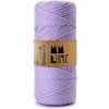 MMboutique bavlněná šňůra na macramé Single twist 3mm 100m Lavender