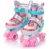 Nastaviteľné klasické kolieskové korčule s LED kolieskami retro pre deti Meteor, veľkosť 34-37