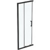 Ideal Standard Connect 2 - Posuvné sprchové dvere, dvojdielne, 80 cm, čierna/číre sklo K9259V3
